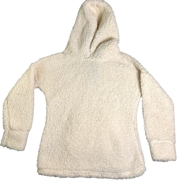 NWT Chance or Fate Sherpa Hoodie Kids Medium 1/4 Zip Snow Peak White Squad - Picture 2 of 9
